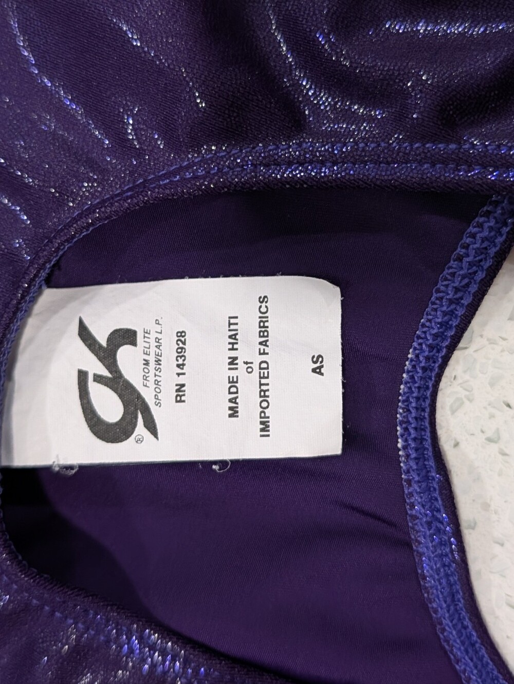 BEAUTIFUL GK Elite Adult Small Gymnastics Dance Leotard Purple Shiny MYSTIQUE - Picture 2 of 4